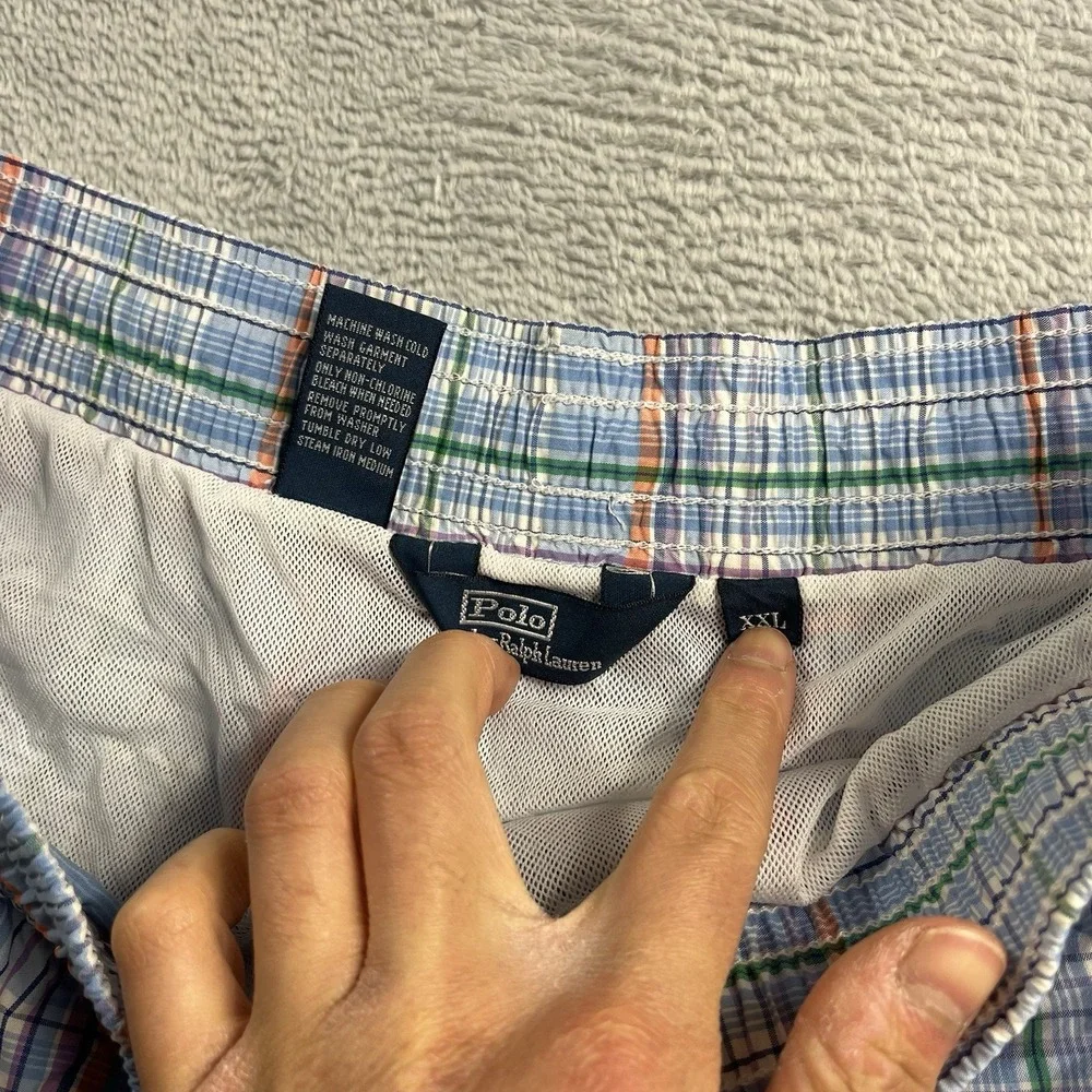 Polo‎ Ralph Lauren Board Shorts Men's 2XL Multicolor Plaid Swim Trunks
